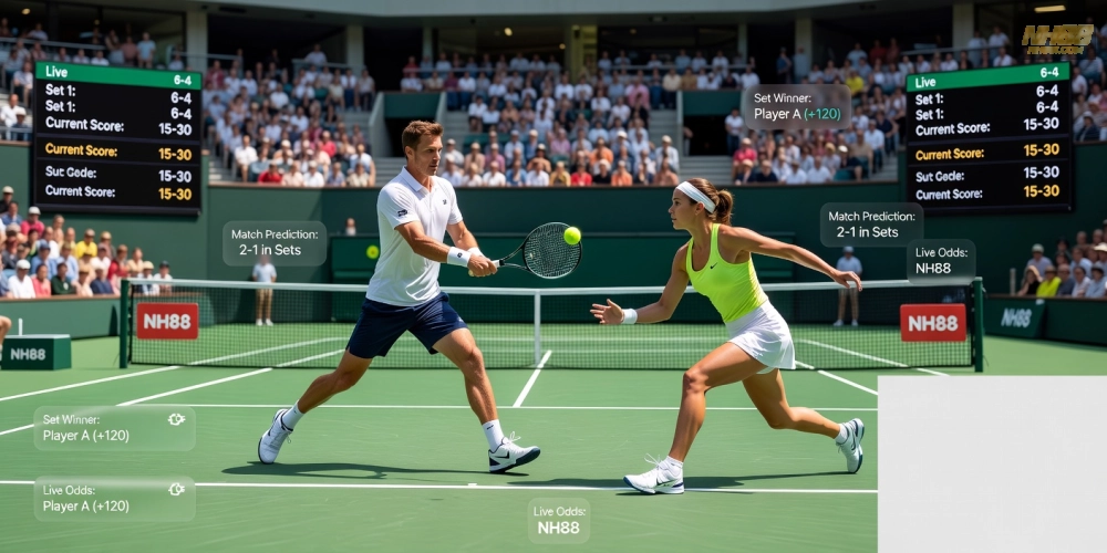 Ảnh minh họa cá cược tennis Grand Slam trên nền tảng NH88 với các tay vợt nổi bật