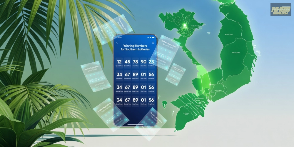 Hình ảnh kết quả xổ số miền Nam trên nh88 với giao diện hiện đại và dễ sử dụng.