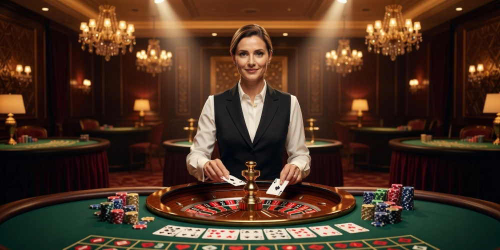 Giao diện live dealer tại casino nh88 với dealer chuyên nghiệp