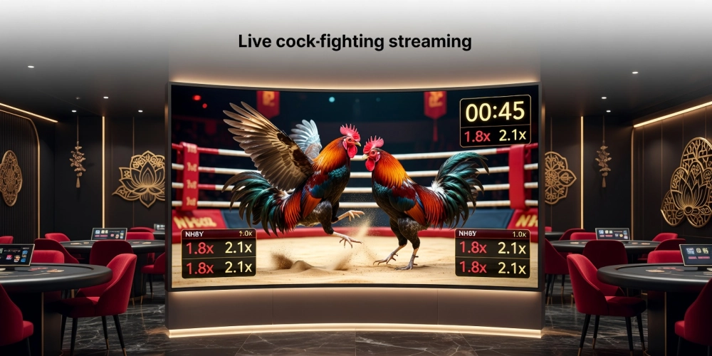 Minh họa khái niệm trực tiếp đá gà casino nh88 với giao diện phát sóng chuyên nghiệp